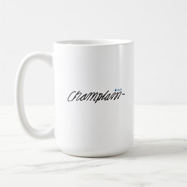 Québec Samuel de Champlain 1608 Signature Français Kaffeetasse (Links)