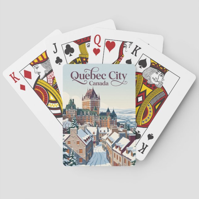 Québec Stadt Kanada Spielkarten (Rückseite)