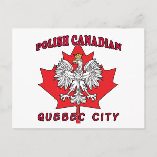 Quebec Stadt Polnisch Kanadisches Leaf Postkarte