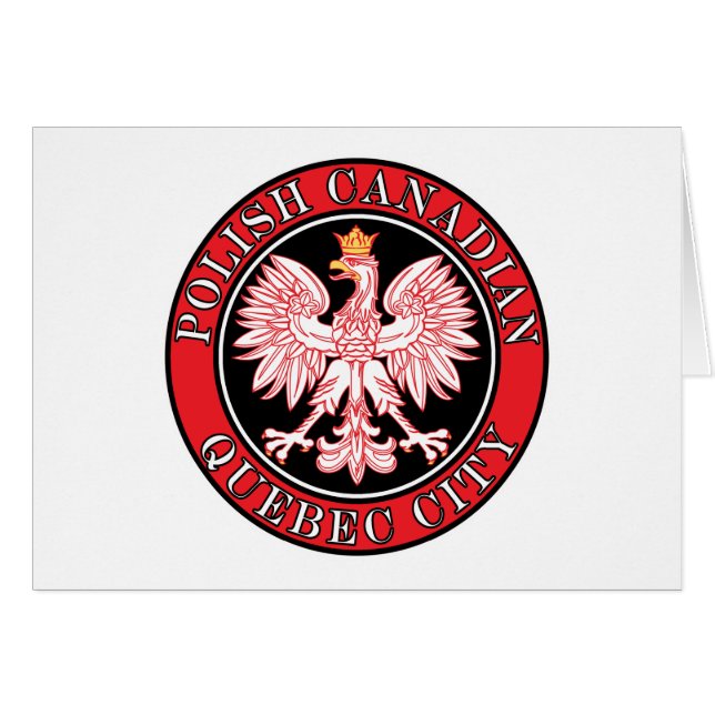 Quebec Stadt Polnischer Kanadier Adler (Vorderseite (Horizontal))