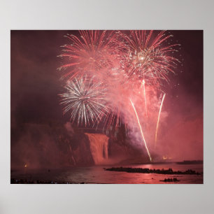 Québec Stadt, Québec, Kanada. Feuerwerk am Parc 2 Poster