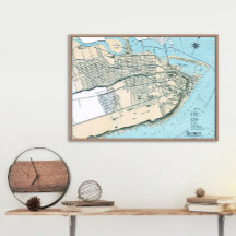 Quebec Stadtplan 1906 Glossy Poster