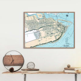 Quebec Stadtplan 1906 Glossy Poster