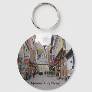 Québec-Stadtstraße Schlüsselanhänger