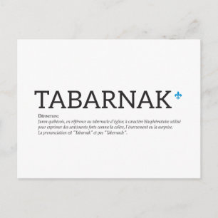 Québec Tabarnak Fluch Joual Humor Französisch Postkarte