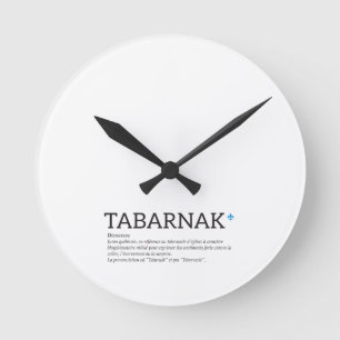 Québec Tabarnak Juron Joual Humour Français Runde Wanduhr
