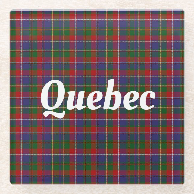 Quebec Tartan Kariert Glasuntersetzer (Vorderseite)