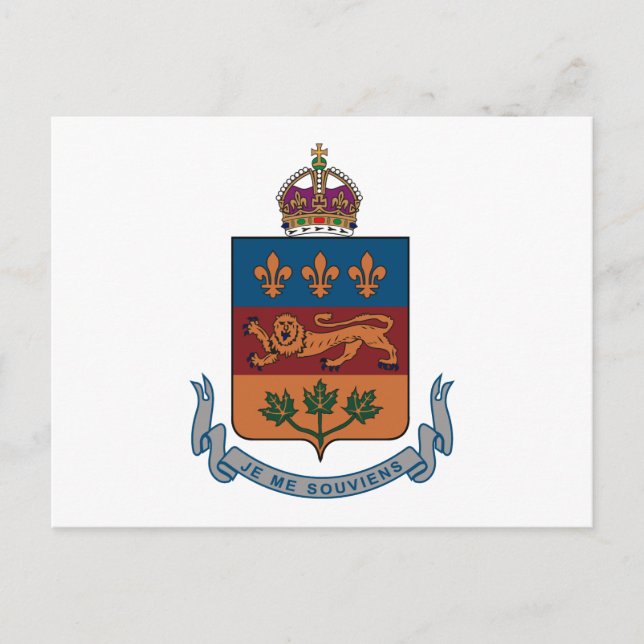 Quebec-Wappen (Alternative) Postkarte (Vorderseite)