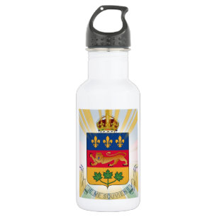 Quebec-Wappen Edelstahlflasche