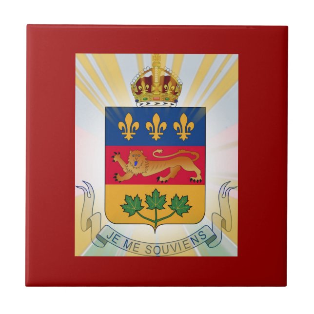 Quebec-Wappen Fliese (Vorderseite)
