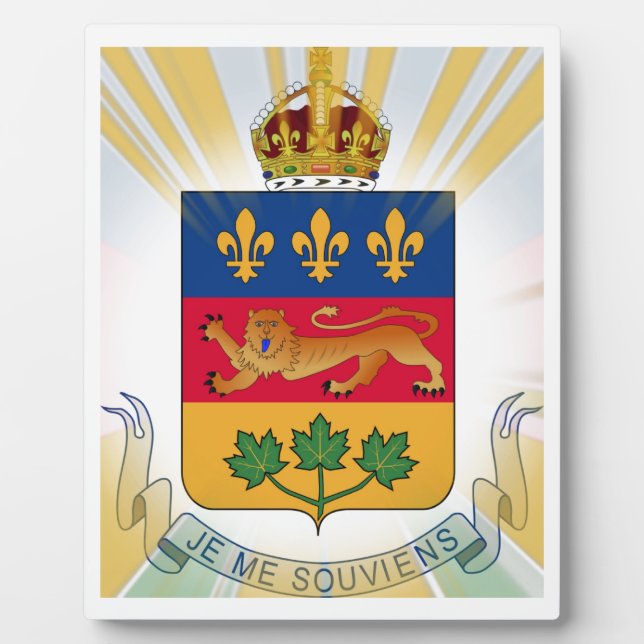 Quebec-Wappen Fotoplatte (Vorderseite)