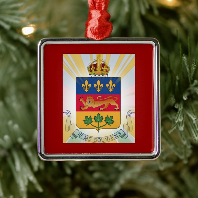 Quebec-Wappen Ornament Aus Metall (Baum)