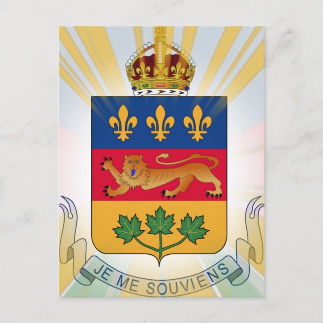 Quebec-Wappen Postkarte (Vorderseite)