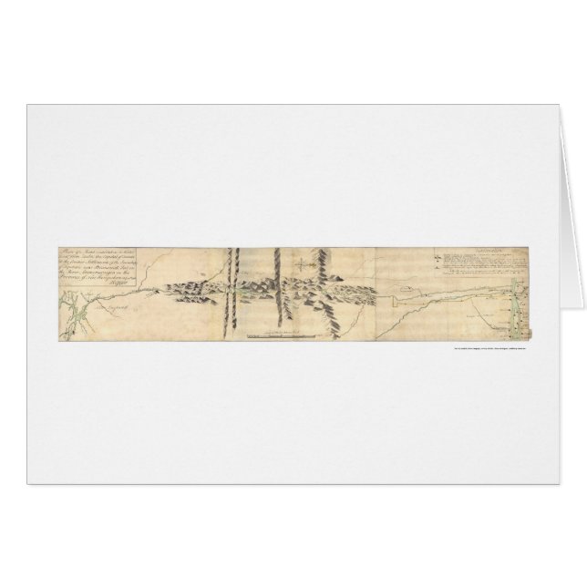 Quebec zu Maine-Expeditions-Karte 1760 (Vorderseite (Horizontal))