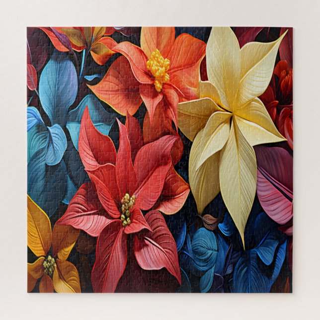 Quebra-Cabeça (Puzzle) Flores Natalinas Puzzle (Vertikal)
