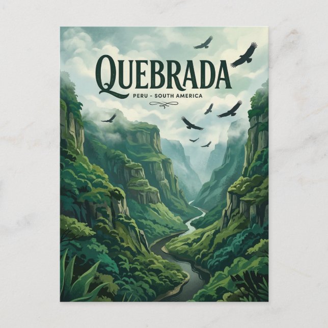 Quebrada de los Cuervos is already in Spanish, how Postkarte (Vorderseite)