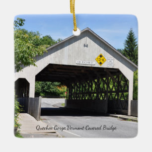 Quechee Gorge Cover Bridge - Keramik Ornament