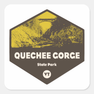 Quechee Gorge Staat Park Vermont Quadratischer Aufkleber