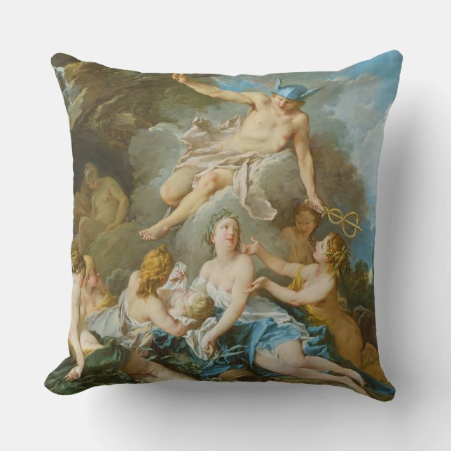 Quecksilber, der den Säugling Baccus an die Nymphe Kissen (Vorderseite)