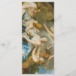 Quecksilber, der den Säugling Baccus an die Nymphe Menükarte