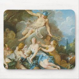 Quecksilber, der den Säugling Baccus an die Nymphe Mousepad