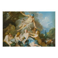 Quecksilber, der den Säugling Baccus an die Nymphe
