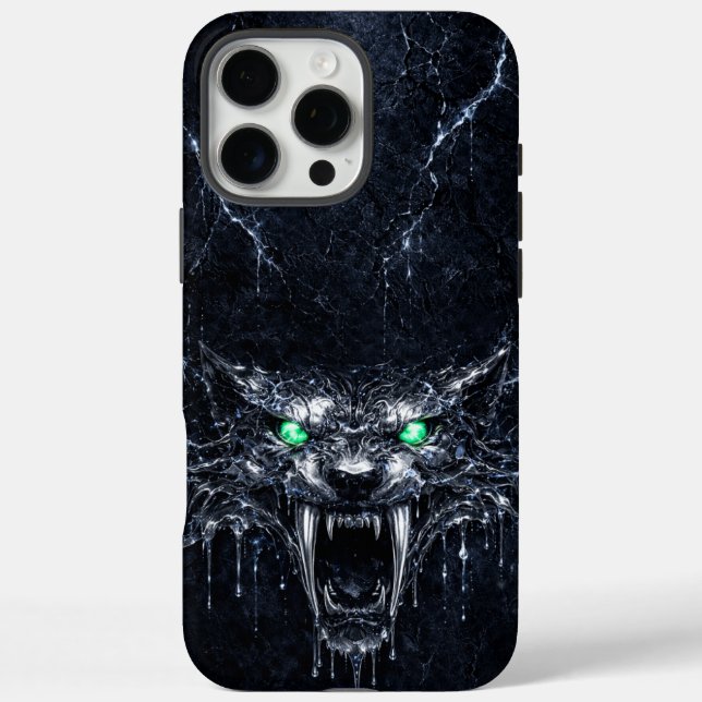 Quecksilber Säbelzahn Grün Smaragdaugen Case-Mate iPhone Hülle (Rückseite)