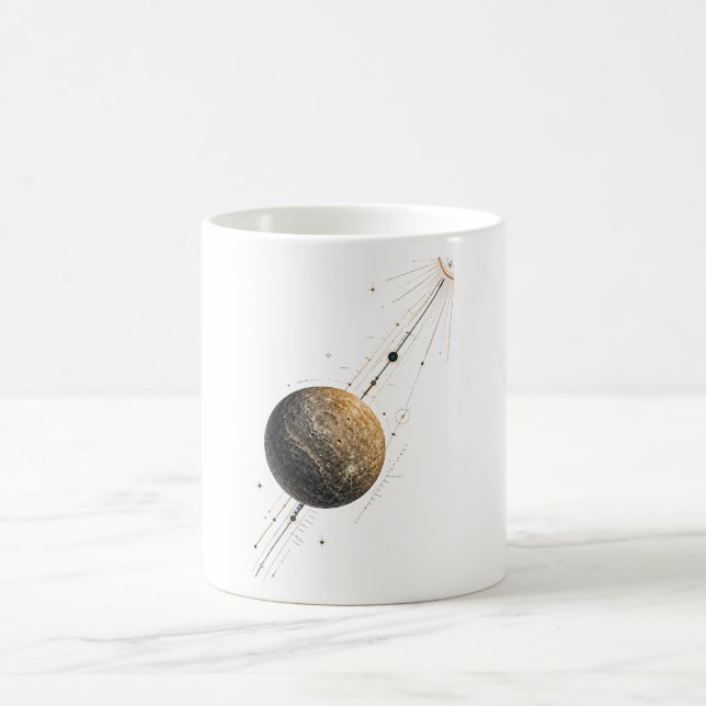 Quecksilber-Sengender-Transit-Himmelskörper-Tasse Kaffeetasse (Mittel)
