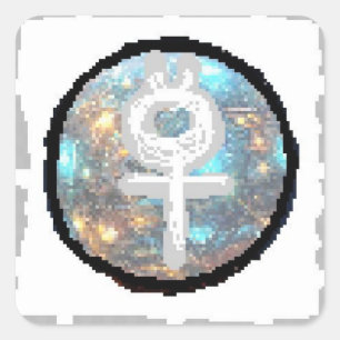 Quecksilber-Tag Quadratischer Aufkleber