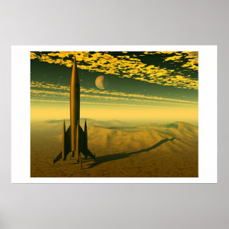 Quecksilberzuwachs über venusianischen Kratern Poster