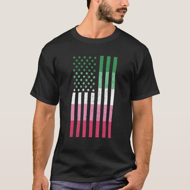 Quee Abrosexualität US-Flagge Bt Pride Patriotic T-Shirt (Vorderseite)