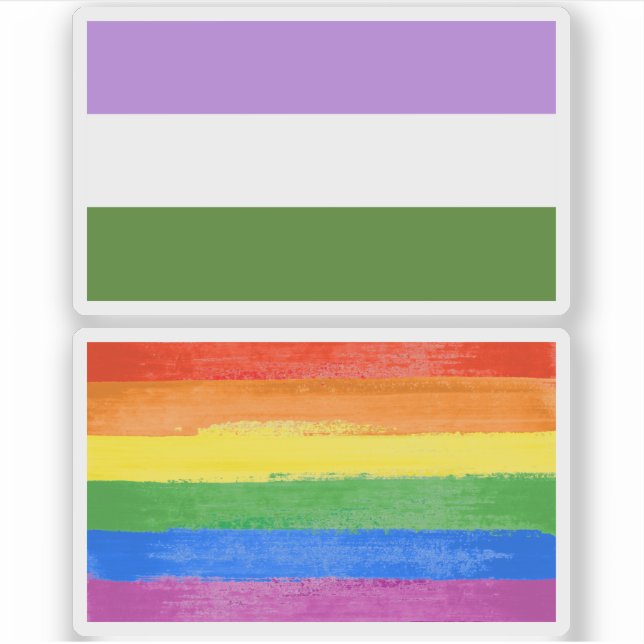 Quee Flagge Aufkleber (Vorderseite)
