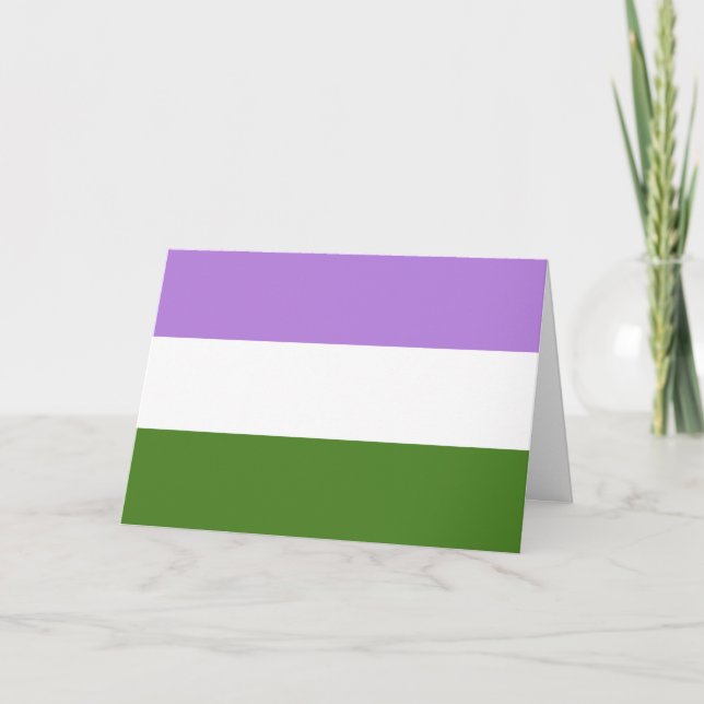 Quee Flagge Feiertagskarte (Vorderseite)