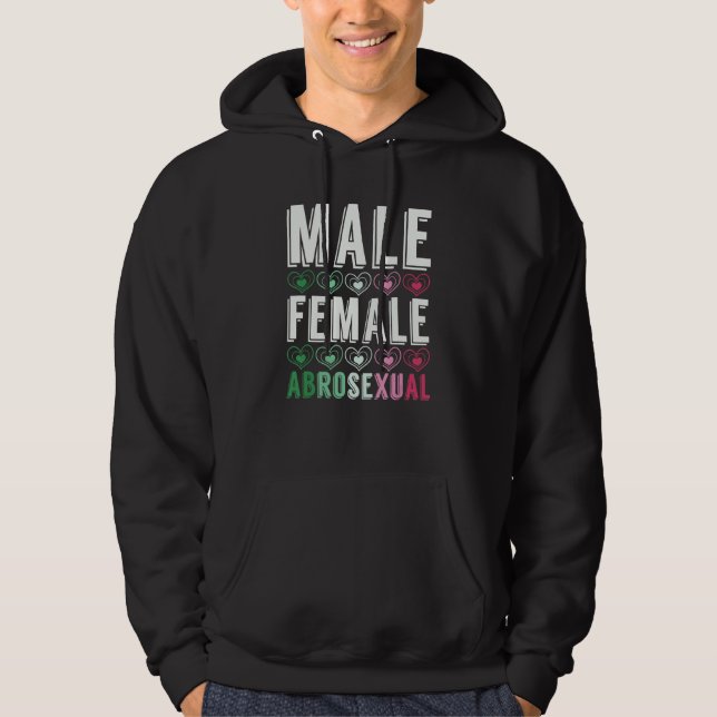 Quee Flagge für Abrosexualität Hoodie (Vorderseite)