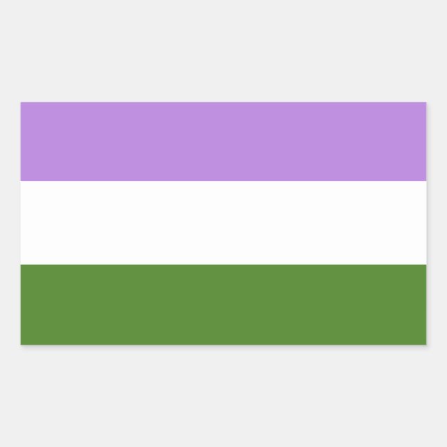 Quee Flagge Rechteckiger Aufkleber (Vorderseite)