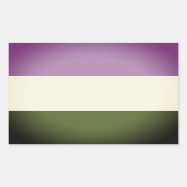 Quee Flagge Rechteckiger Aufkleber (Vorderseite)