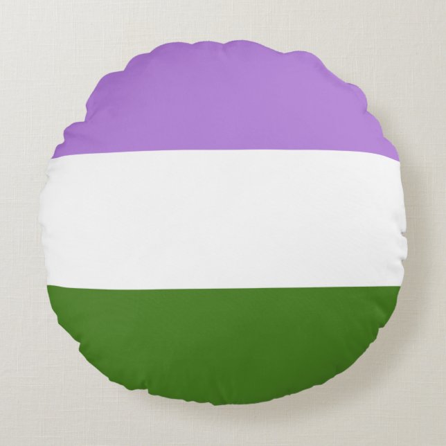 Quee Flagge Rundes Kissen (Vorderseite)