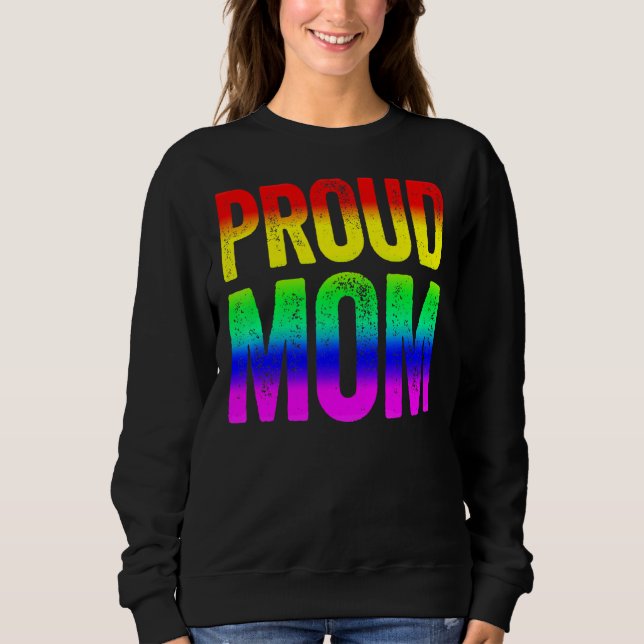 Quee Frauen Proud Mama Lesbian Lgbtq Pride Monat L Sweatshirt (Vorderseite)