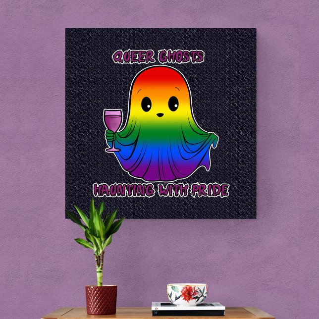 Quee Geister, Geist in den Farben der Regenbogenfa Poster (Von Creator hochgeladen)