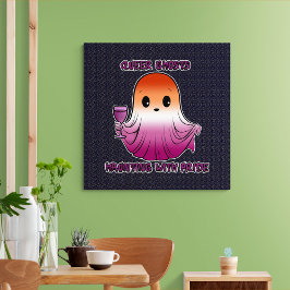 Quee Geister, Geist in lesbischen Flaggenfarben Poster