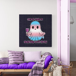 Quee Geister, Ghost in Transgender-Flag-Farben Poster