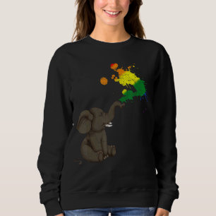 Quee Menschenrechte Regenbogen Elefant Africa Anim Sweatshirt