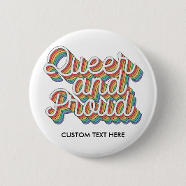 QUEE UND STARKE RAINBOW FLAGÄSTHETIK '70 BUTTON