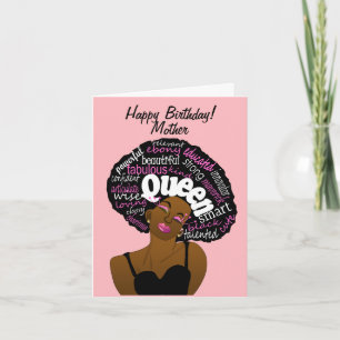 Queen African American Mother Birthday Karte
