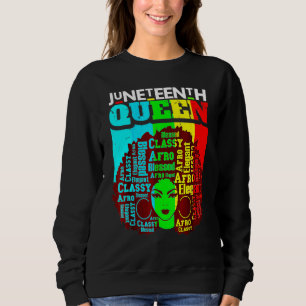 Queen Afro Melanin Black Girl Magic Girl Girl Sweatshirt