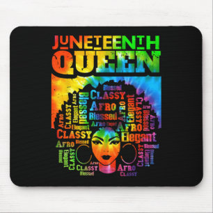 Queen Afro Melanin Black Girl Magic Women Gefärbte Mousepad