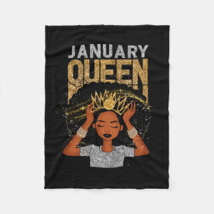Queen Afro Melanin Girl beten Geburtstagsgeschicht Fleecedecke