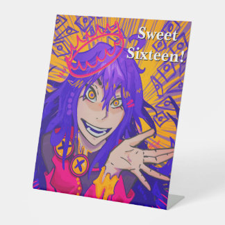 Queen anime sweet sixteen happy birthday sockelschild