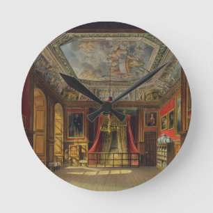 Queen Anne's Bed, Windsor Castle, from 'Royal Resi Runde Wanduhr