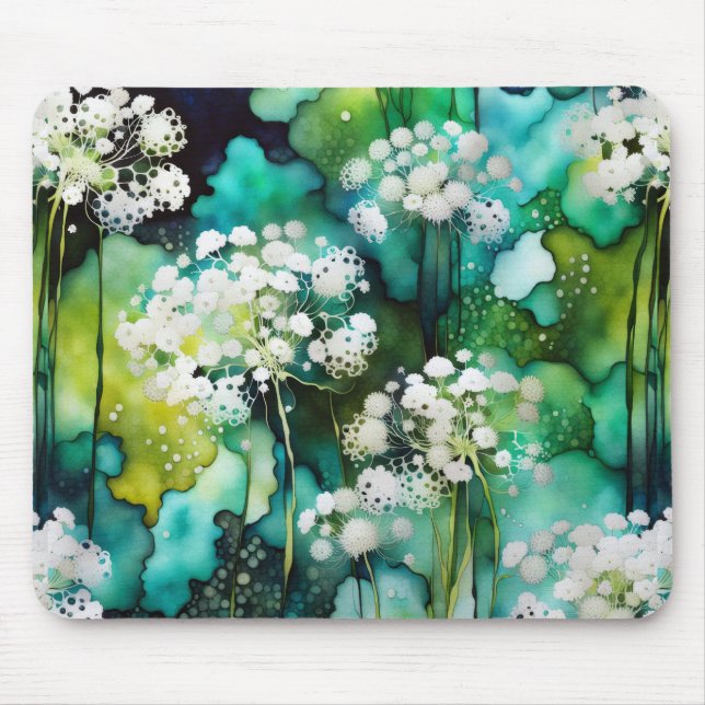 Queen Anne's Lace Abstrakt Mousepad (Vorne)